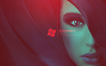 Картинка компьютеры windows+7+ vienna логотип девушка