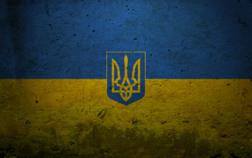 обоя разное, граффити, флаг, стена, украина