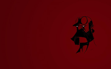 Картинка рисованные минимализм фон хеллбой персонаж hellboy красный