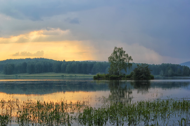 Обои картинки фото природа, реки, озера, вода, вечер