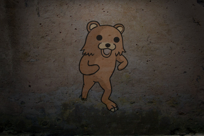 Обои картинки фото рисованные, минимализм, bear, стена, фон, медведь