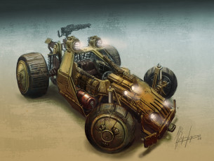 Картинка фэнтези транспортные+средства пулемет автомобиль боевой багги будущее