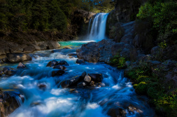 Картинка природа водопады tongariro national park tawhai falls река новая зеландия национальный парк тонгариро водопад new zealand