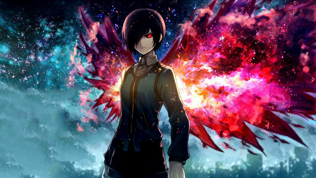 Обои картинки фото аниме, tokyo ghoul, kirishima, touka, токийский, гуль, anime, art, tokyo, ghoul