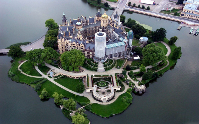 Обои картинки фото schwerin castle, города, замок шверин , германия, schwerin, castle