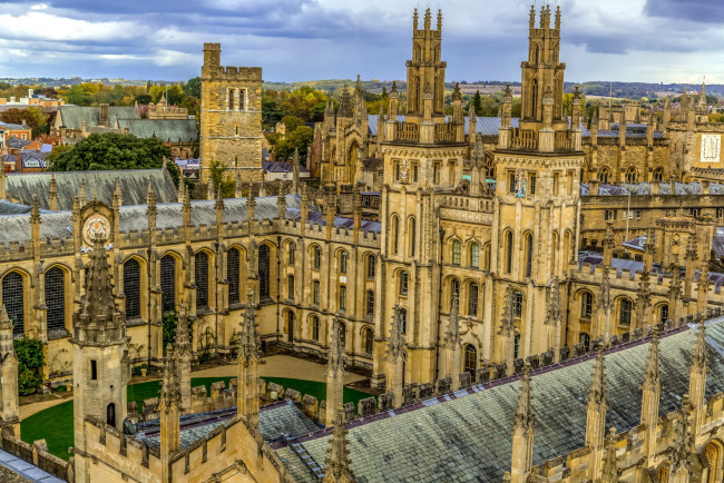 Обои картинки фото oxford, england, города, - панорамы