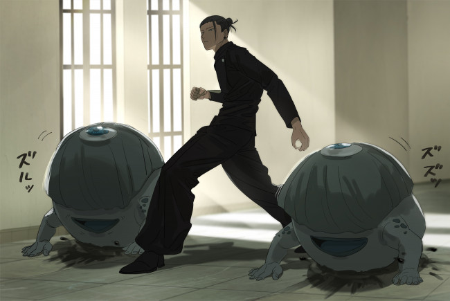 Обои картинки фото аниме, jujutsu kaisen, магическая, битва