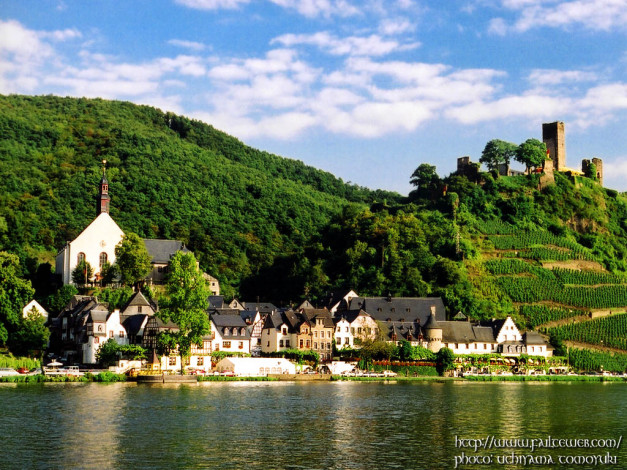 Обои картинки фото germany, beilstein, moseltal, ruine, metternich, города, пейзажи