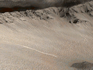 Картинка след потока на марсе космос марс