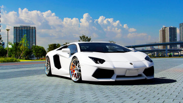 Картинка lamborghini aventador автомобили стиль мощь скорость автомобиль