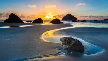 Картинка природа восходы закаты песок рассвет камни