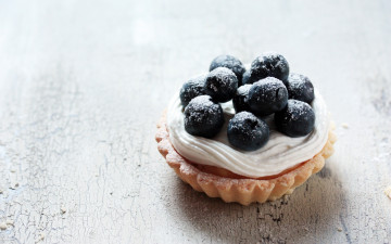 обоя blueberry tart, еда, пирожные,  кексы,  печенье, тарталетка, blueberry, tart, чкрника, ягоды