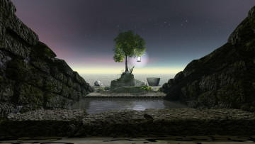 Картинка 3д+графика природа+ nature вода дерево