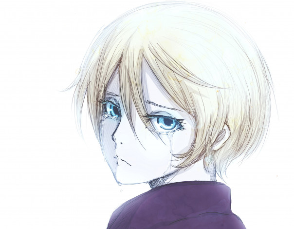 Обои картинки фото аниме, kuroshitsuji, мальчик, тёмный, дворецкий, плачет, слёзы, black, butler, alois, trancy, алоис, транси, арт, голубые, глаза