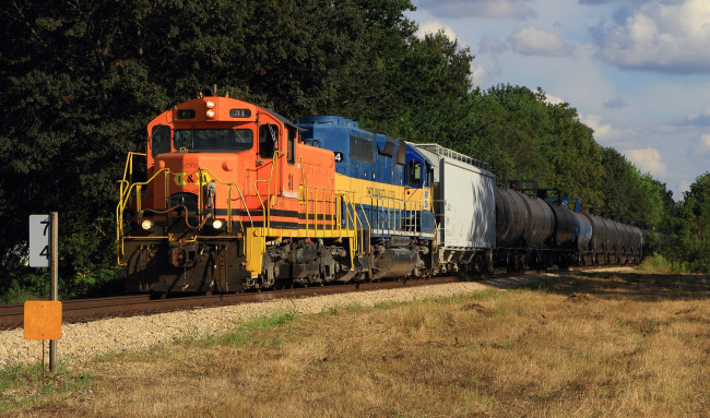 Обои картинки фото техника, поезда, дорога, состав, локомотив, железная, рельсы