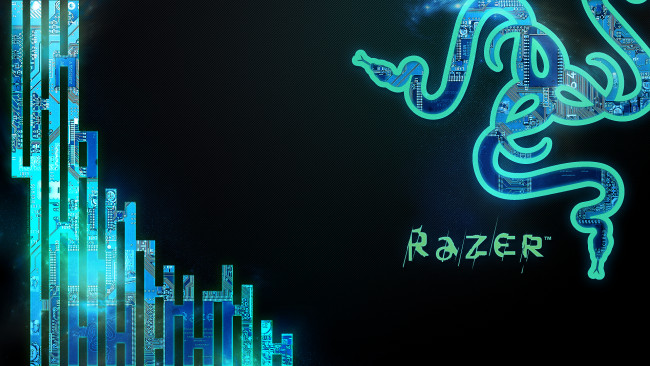 Обои картинки фото компьютеры, razer, логотип, фон