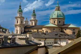 Картинка города зальцбург+ австрия собор