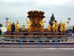 Картинка москва фонтан дружбы народов города россия