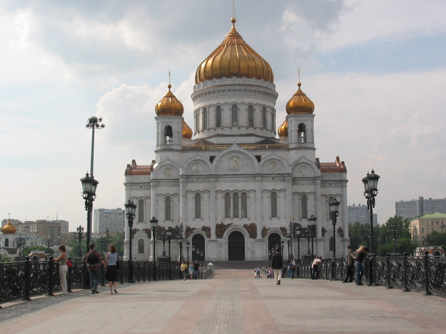 Обои картинки фото москва, дорога, храму, города, россия