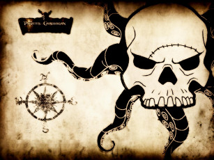 обоя pirates, of, the, caribbean, видео, игры, online, череп, пираты, шоф, осьминог, карибского, моря