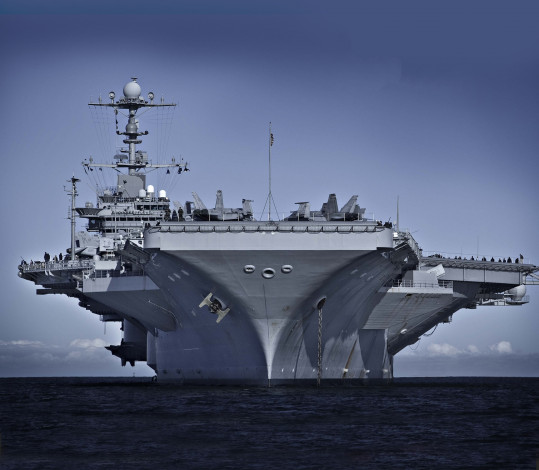 Обои картинки фото uss, george, washington, aircraft, carrier, корабли, авианосцы, вертолётоносцы, океан, авианосец, поход