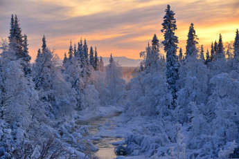 Картинка природа зима север снег заполярье пейзаж