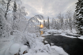 Картинка природа зима снег пейзаж заполярье север
