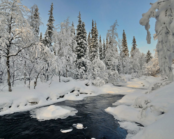 Обои картинки фото природа, зима, пейзаж, снег, север, заполярье