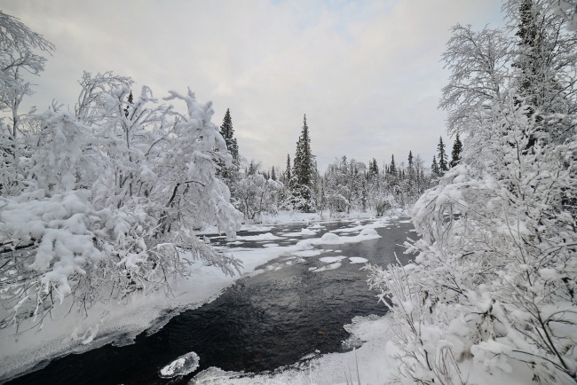 Обои картинки фото природа, зима, север, заполярье, снег, пейзаж