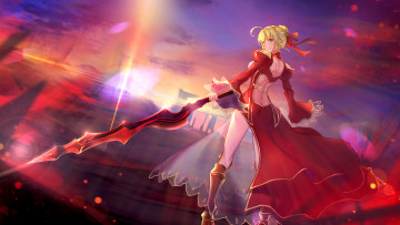 обоя аниме, fate, stay night, saber, extra