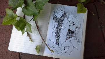 Картинка аниме loveless плющ блокнот рисунок нелюбимые агатсума соби аояги рицка