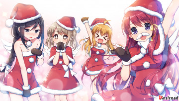 Картинка аниме зима +новый+год +рождество mauve