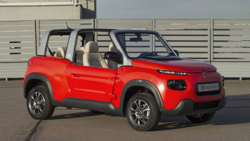 Картинка citroen+e-mehari+red+2017 автомобили citroen ds 2017 e-mehari red