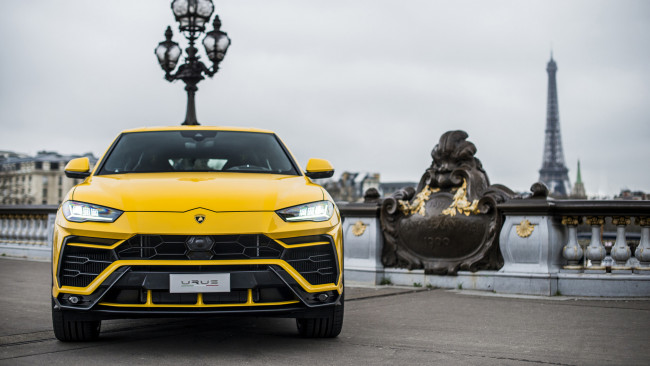 Обои картинки фото lamborghini urus 2019, автомобили, lamborghini, urus, жёлтый, 2019