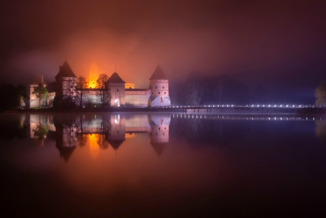 Обои картинки фото trakai castle, города, тракайский замок , литва, trakai, castle