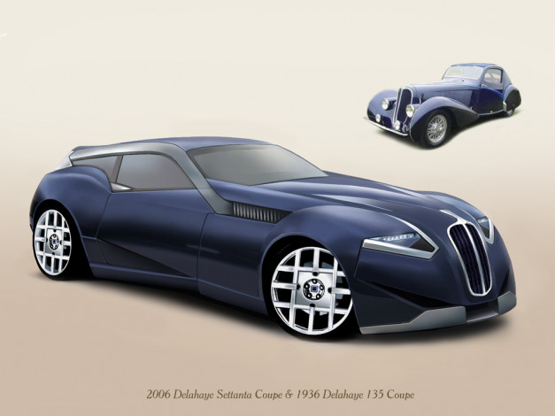 Обои картинки фото delahaye, settanta, coupe, автомобили, виртуальный, тюнинг
