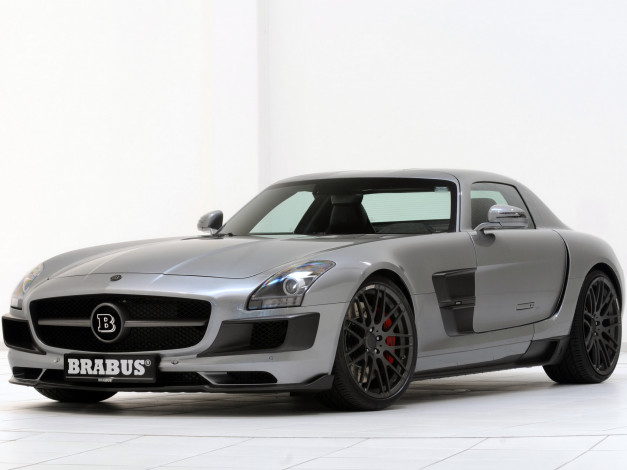 Обои картинки фото автомобили, brabus, sls, amg, gullwing, doors