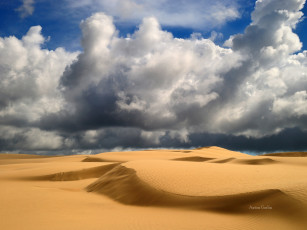 обоя природа, пустыни, облака, песок