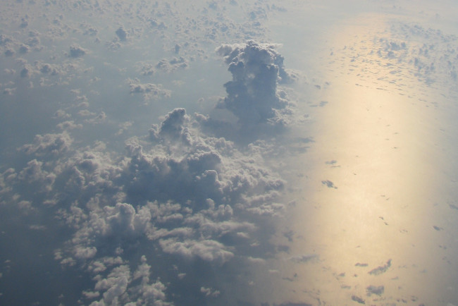 Обои картинки фото природа, облака, океан, тучи, небо