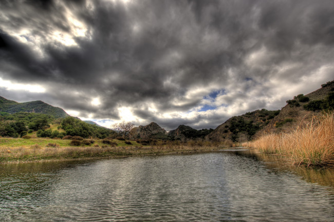 Обои картинки фото california, malibu, природа, реки, озера, пейзаж, река