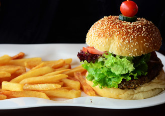 Картинка еда бутерброды +гамбургеры +канапе картофель фри гамбургер