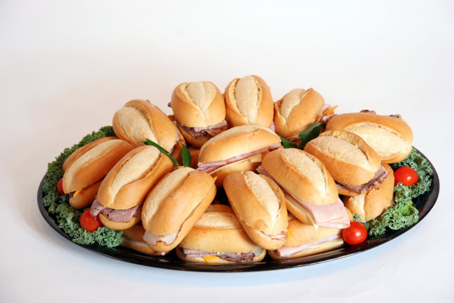Обои картинки фото еда, бутерброды,  гамбургеры,  канапе, булка, ветчина
