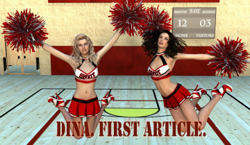 Картинка dina +first+article 3д+графика люди+ people танец фон взгляд девушки