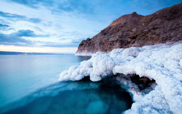 Картинка природа побережье лед небо берег скалы море