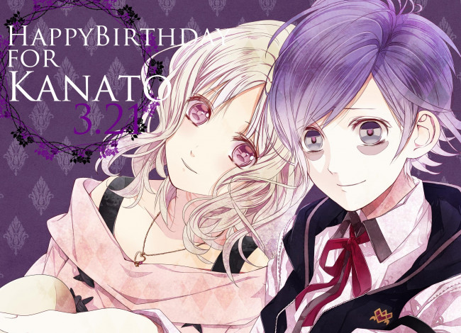 Обои картинки фото аниме, diabolik lovers, девушка, вампир