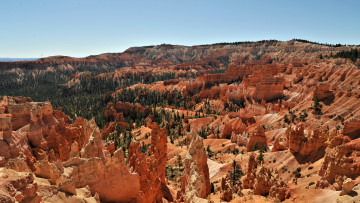 Картинка природа горы скалы каньон пустыня деревья небо