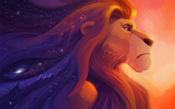 Картинка мультфильмы the+lion+king лев фон профиль