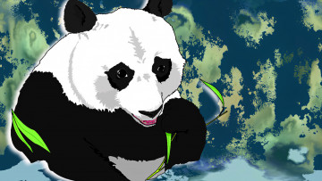 обоя 295387, рисованное, животные,  панды, панда