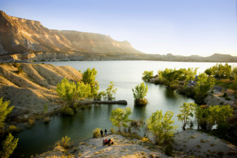 Картинка природа реки озера millsite state park utah usa