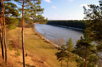 Картинка природа реки озера river nemunas prienai литва